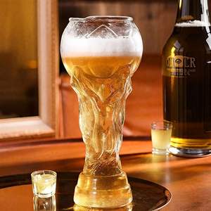 Gobelet à bière écologique Hercules moderne, <span class=keywords><strong>grande</strong></span> capacité, <span class=keywords><strong>sans</strong></span> poignée ni couvercle, en verre borosilicate de haute qualité pour bars, Coupe du monde de football - Product Image 2