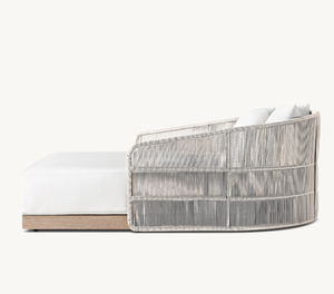 La HAVANE Usine Vente <span class=keywords><strong>Terrasse</strong></span> Extérieure <span class=keywords><strong>Piscine</strong></span> Canapé-Lit Bain de Soleil Rotin Double Chaise Longue Villa Jardin Canapé en Bois - Product Image 6