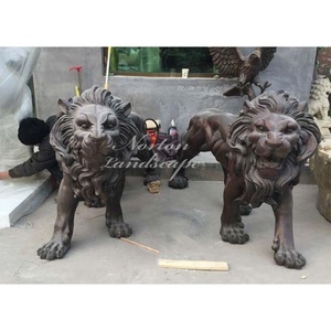 Modern Outdoor Home Garden City Park Zoo Decoration Metal Animal Sculpture <strong>Life</strong> <strong>Size</strong> Polished Brass Bronze <strong>lion</strong> <strong>Statues</strong> for <strong>Sale</strong> - Product Image 4