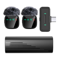 Microphone Lavalier Sans Fil Multi-Interfaces 2.4G Léger Portable Anti-Vent en Velours Réduction du Bruit Directionnel Complet