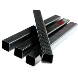 3k Air Intake Pipe Square Hollow Rod <b>Carbon</b> Fiber Tube for Sports or Car - Product Image 1