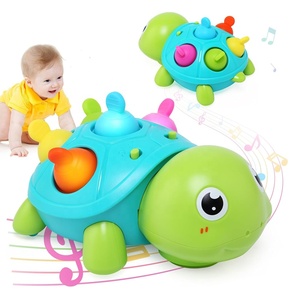 Juguete de Tortuga Eléctrica para <span class=keywords><strong>Bebés</strong></span>, para el Tiempo Boca Abajo, Desarrollo Educativo Temprano, Guía de Aprendizaje para Gatear, Tortuga con Luz y Música - Product Image 1
