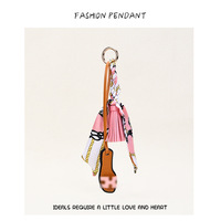 Nouveau porte-clés en cuir PU à pompon, écologique, tendance, pour sac, style coréen, pour accessoire de sac à dos