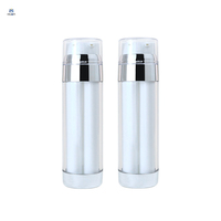 Bouteilles de soin de la peau sans air à double compartiment de 30 ml, personnalisables, en plastique PP de qualité supérieure, adaptées à l'emballage cosmétique
