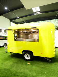 Promotion : Mini Food Truck, Chariot à Hot-dogs et Glaces, Remorque Alimentaire pour Pizza et BBQ <span class=keywords><strong>de</strong></span> <span class=keywords><strong>Rue</strong></span>, Petit Chariot Alimentaire Rond - Product Image 3