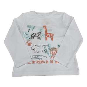 เสื้อยืดเด็กผู้ชาย คอกลม ผ้าเจอร์ซีย์คอตตอน 100% พิมพ์ลายการ์ตูน สไตล์สมาร์ทแคชชวล งานฝีมือประณีต - Product Image 3