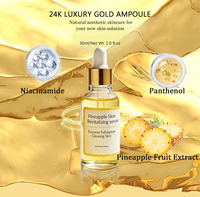 Sérum Exfoliant Personnalisé à l'Enzyme d'Ananas et à la Niacinamide pour une Peau Éclatante, Adapté à Tous les Types de Peau