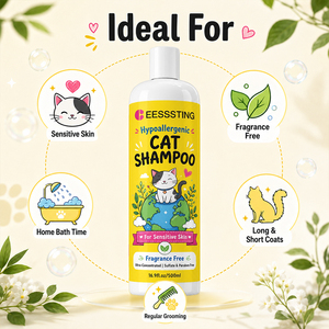 Produits de nettoyage végétaliens sous marque blanche pour le bain, améliorent la brillance des poils, nettoyage en profondeur hypoallergénique, shampoing hypoallergénique pour chats - Product Image 3