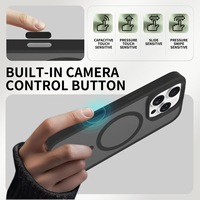 Nouvelle coque de téléphone magnétique en TPU PC mat avec bouton de contrôle de l'appareil photo pour iPhone 16 Pro Max