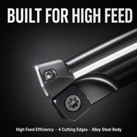Barre de fraisage à alimentation élevée MFH10 avec plaquettes SOMT10, fraise à face indexable à 14 degrés, porte-outil de fraisage CNC, queue de 25-32 mm, 2T 3T