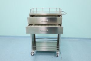 <span class=keywords><strong>Chariot</strong></span> <span class=keywords><strong>médical</strong></span> en acier inoxydable LK 201, <span class=keywords><strong>2</strong></span> tiroirs, plateau supérieur, certifié CE ISO, capacité de charge de 40 lb, pour hôpital, pharmacie, clinique - Product Image 4