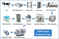 Ligne de production de lait pasteurisé entièrement automatisée pour usine de transformation du lait frais