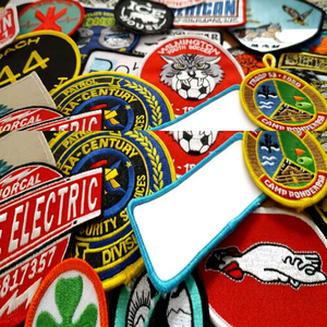 Iron on Eco-Friendly Embroidered <b>Patches</b> Custom Irregular Shape Canvas <b>Applique</b> for Gifts - Product Image 1