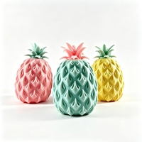 Jouet Squishy réaliste en forme d'ananas, texturé 3D, en TPR, pour soulager le stress et la tension