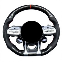 Volant en fibre de carbone forgée avec écran LED, style AMG pour Mercedes-Benz Classe C, E, S, GLC, GLE, modèles AMG 2019-2024