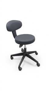Laboratory <b>Stool</b> With Backrest Synthetic Leather Adjustable Swivel Caster Base Ergonomic Seating For Clinic <b>Office</b> Use - Product Image 2