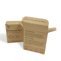 Boîtes Biodégradables en Papier Kraft Brun pour Savon ou Shampooing Solide, Emballage Pliant Personnalisé pour Savons Faits Maison et Cosmétiques