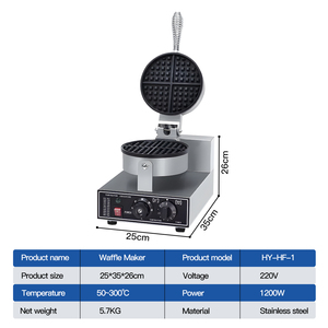 Commercial Waffle Maker Electric Waffle Iron Cone Machine for Bakery Restaurant <strong>Snack</strong> <strong>Bar</strong> - Product Image 3