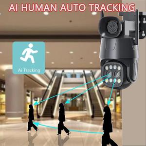 Camera <span class=keywords><strong>IP</strong></span> Camera Quan Sát An Ninh 2.8Mm-8Mm Ống Kính Kép PTZ 8MP HD Ngoài Trời Có Thẻ Sim Wifi 4G Camera Quan Sát Người Theo Dõi Màu Sắc Ban Đêm Camhi - Product Image 2