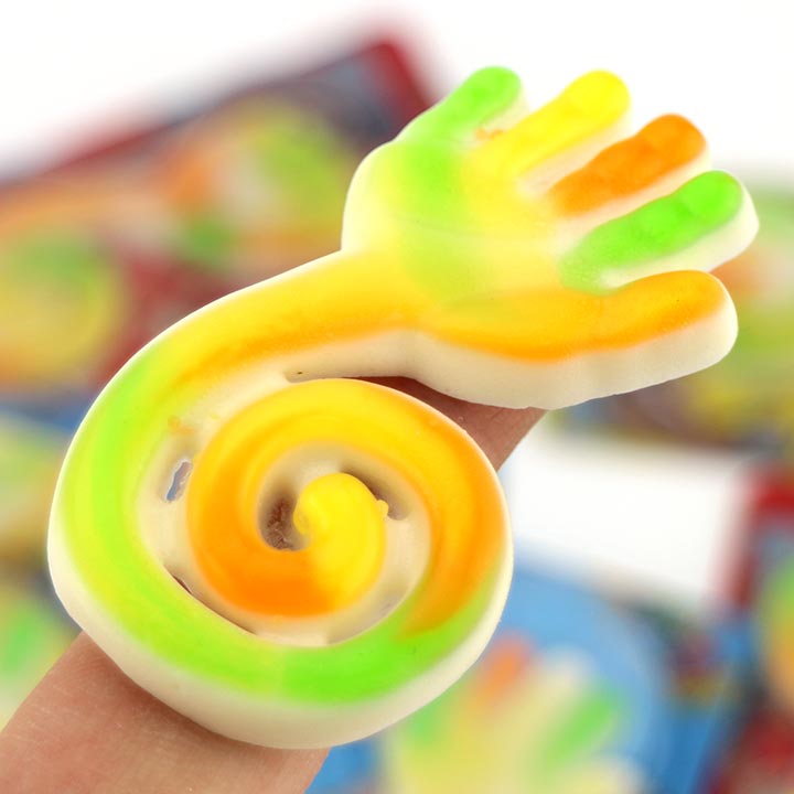 hand gummy candy