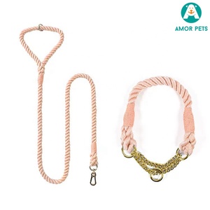 Guinzaglio per cani nuovo personalizzato all'ingrosso colore sfumato arcobaleno guinzaglio morbido per cani in corda di cotone intrecciato tinto a mano - Product Image 5