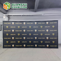 Display Pameran Dagang, Banner Pop Up, Backdrop, Display Kain Portabel, Dinding Display Lurus, Banner Custom dengan Stand