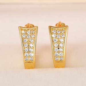 Small Hollow Huggie Earrings for Women Sparkling Ear Cuff Daily Fashion Jewelry - Product Image 6