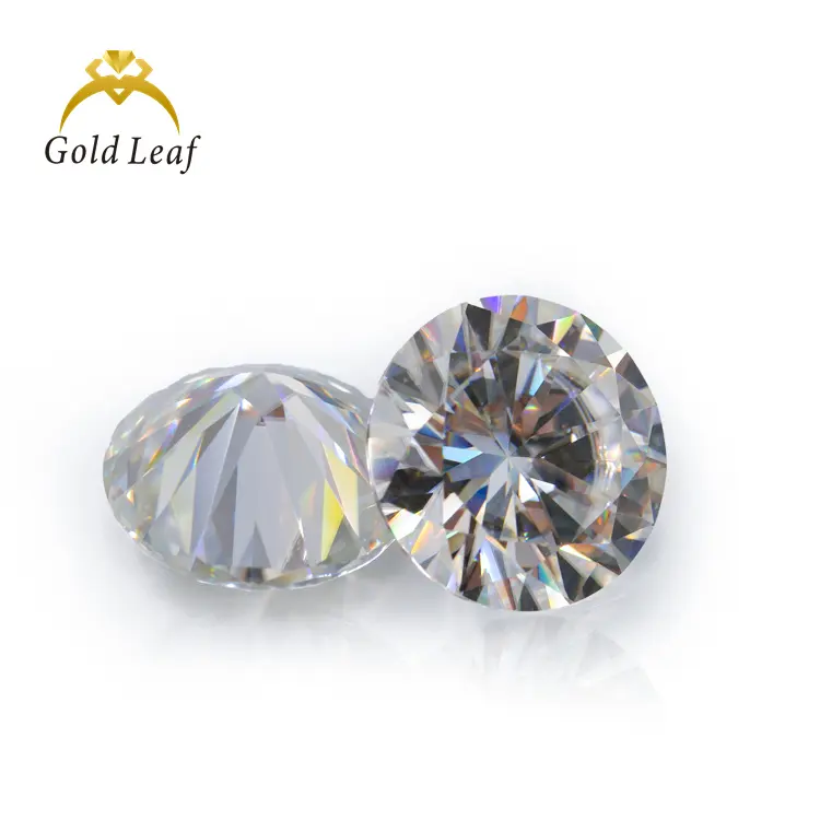Goldleaf Gemstone Factory Price Wholesale GRA Certified White VVS D EF GH Colored Round Shape Loose Stone Diamond Moissanite