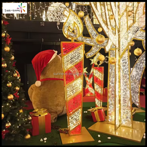 Décoration de Noël extérieure, lumière LED, bougie géante, motif décoratif, éclairage festif - Product Image 4