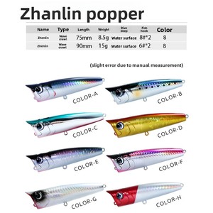 <span class=keywords><strong>Leurre</strong></span> de pêche en <span class=keywords><strong>mer</strong></span> ABS à action de vague d'eau de surface, grand format, 8,5g 15g, crankbait zigzag, appât dur artificiel pour eau douce et marine - Product Image 2