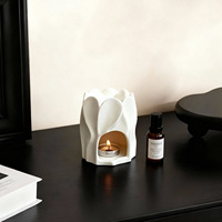Brûleur d'aromathérapie en céramique Pétale Original, diffuseur d'huiles essentielles de luxe en porcelaine avec emballage sécurisé pour la maison