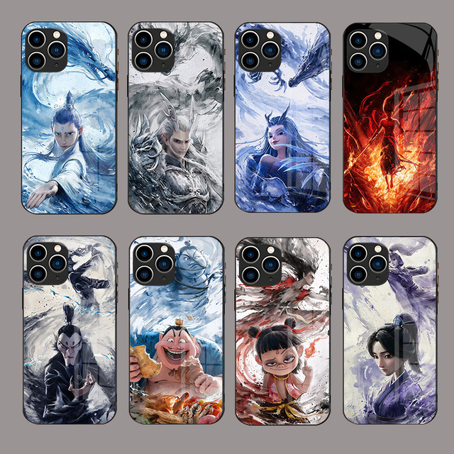 Hot Selling Cartoon Cartoon Character Glass Face Anti-drop Phone case