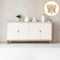 Pieds de Meuble Traditionnels en Bois Massif – Pieds de Remplacement Décoratifs pour Canapé, Armoire, Table, Hôpital, Salon