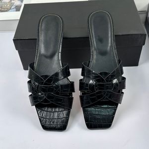 Mules Planos de Moda para Mujer, de Cuero Genuino, con Tira Tejida, Punta Abierta, Cómodos, Impermeables, Transpirables, para Uso Diario de Verano, de Diseñador - Product Image 5