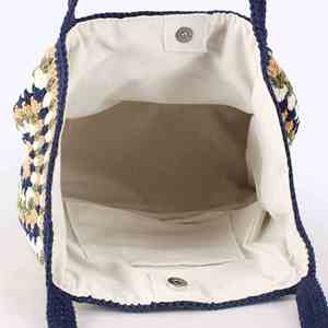 2025 New Woven Cotton <b>Rope</b> Crochet <b>Bag</b> Ethnic Style Large Capacity Open Closure Versatile Daily Use for Women - Product Image 5