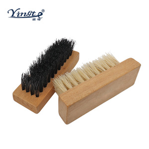 Brosse à chaussures en bois massif Yinste, poils de porc, petit outil de nettoyage pour l'entretien des chaussures - Product Image 3