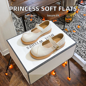 Girls' Cozy Princess <b>Shoes</b> Spring Autumn New <b>Soft</b>-<b>soled</b> Microfiber Leather Buckle Toe Rubber Outsole Party Stage Wedding <b>Shoes</b> - Product Image 2