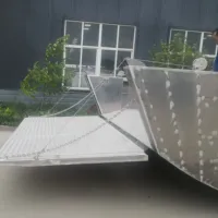 Chaland de débarquement en aluminium robuste de 11 m |   5083 Grade Marine |   Bateau de travail de 8 tonnes de capacité pour la construction et le transport