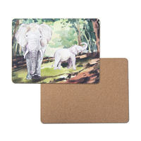 Impression de logo personnalisé, sous-main en liège MDF écologique classique, sublimation, résistant à la chaleur, imperméable, 5 mm, 11,8 x 15,7 pouces, sous-main de table