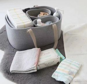 Panier de rangement moderne en corde de coton fait main panier à jouets panier à couches organisateur pour <span class=keywords><strong>bébé</strong></span> - Product Image 4