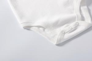 Custom logo Wholesale 100% Organic Cotton White onesies Short Sleeve Bodysuits <strong>Infant</strong>&amp;toddler Rompers Baby Clothes - Product Image 5