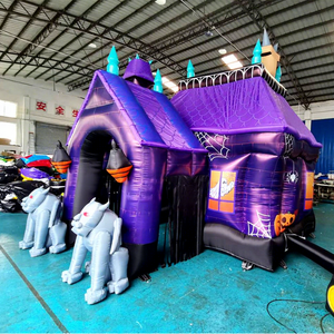 Carpa Inflable con Forma de Casa Embrujada y Túnel, con Diseño de Dibujos Animados, para Publicidad Exterior, Fiestas Comerciales - Product Image 1