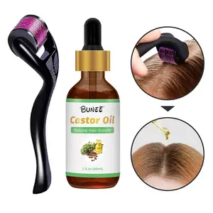 Customized hair growing derma roller for hair regrowth castor oil growth Tonics essential oil to grow afro hair With Hot sale