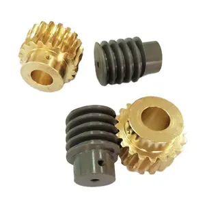 OEM定制小蜗轮和轴组数控加工非标准金属钢黄铜小齿轮，用于30齿蜗轮尺寸
