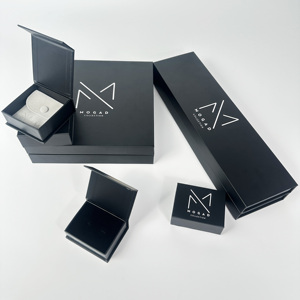 Caja de Regalo Magnética Rígida de Lujo Negra con Logotipo Personalizado e Inserto de Espuma para Empaque de Regalos de Ropa - Product Image 4