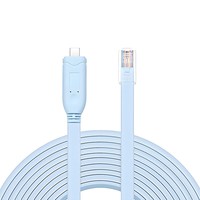 Cable de Consola DFX USB C y USB A a RJ45 de 1.8m, Cable Plano de Control con Chip FTDI para Router Cisco, Cable Rollover para Laptop