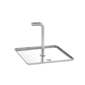 HENDI Pressa in Acciaio per Cucina Commerciale 80x80x(H)55mm con Anello e Placcatura Quadrata 80x80x(H)55mm - Product Image 1