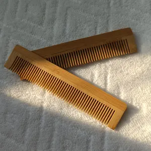 Manufacturer's direct sales of 100% biodegradable hair combs made of boxwood, customized with logo for hotel use combs