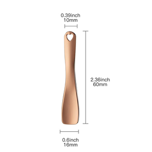 Spatule cosmétique en acier inoxydable doré pour masque facial, soin du corps, mini-spatule de maquillage, cuillère cosmétique pour crème visage - Product Image 5
