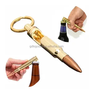 Gepersonaliseerde Bar Tool Kleine Kogel Vorm Bier Frisdrank Fles Opener Sleutelhanger Gegraveerde Bullet Flesopener Sleutelhanger